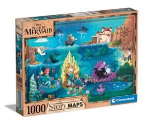 Clementoni 39664 Disney Arielle die Meerjungfrau Story Maps 1000 Teile Puzzle