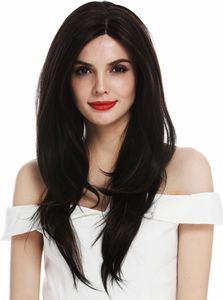WIG ME UP Perücke Lace-Front Monofilament lang sleek glatt schwarzbraun kupferbraun gesträhnt DW2768-MF-2H30