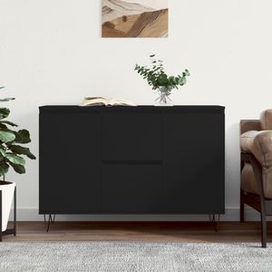 Design Möbel Sideboard Schwarz 104x35x70 cm Holzwerkstoff - 2024 Neu