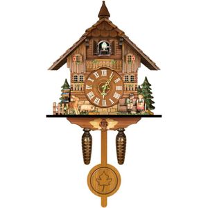 Kuckucksuhr Antik Wanduhr Vintage Kuckucks Uhr Holz Hausform Home Decor Cafe Bar Uhr Wall Clock Wohnzimmer Dekoration
