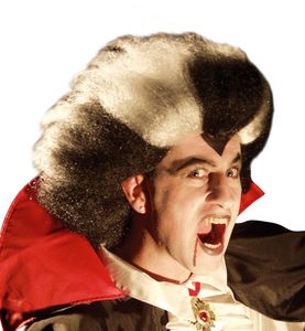 Dracula Vampir Horror Perücke für Erwachsene Halloween Karneval Fasching