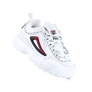 FILA Damen Retro-Schuhe 90´s Sneaker Disruptor II Premium Repeat Weiß, Größe:38