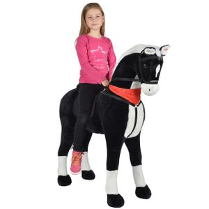 Pink Papaya Giant XXL Kinder Spielpferd zum Reiten Amadeus 125 cm | Plüschpferd | Fast lebensgroßes Pferd zum Reiten für Kinder | Stehpferd bis 100kg belastbar mit Sounds -