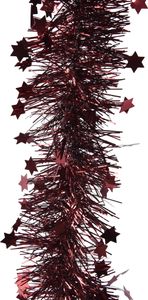 Weihnachtsgirlande Lametta mit Sternen 9cm x 2,7m - Ochsenblut