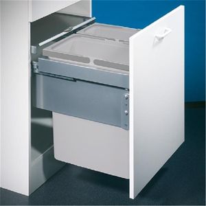 Naber, Cox® Base 2T 500-2. Abfallsammler, hellgrau, Höhe 460 mm - Mülleimer