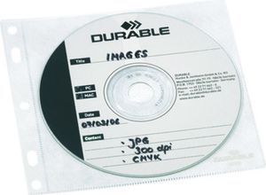 DURABLE CD/DVD COVER FILE für 1 oder 2 CD/DVD 10er Beutel