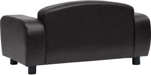vidaXL Hundesofa Schwarz 80x50x40 cm Kunstleder