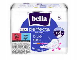 Bella Perfecta Ultra Maxi Blue ze skrzydełkami, podpaski higieniczne, 8 sztuk