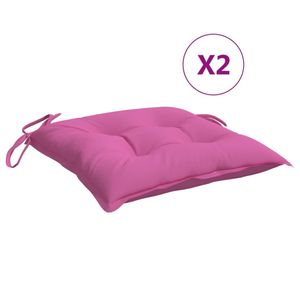 vidaXL Stuhlkissen 2 Stk. Rosa 50x50x7 cm Oxford-Gewebe