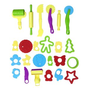29-teilige Knetwerkzeug Teig Plastilin Werkzeuge, Knete zubehör Ausstechformen Küchenspielzeug Dough set Paedagogisches Geschenk für Kinder, zufaellige Farbe