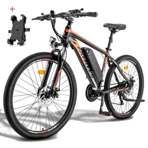LCD 250 W 26-Zoll E Bike E-Bikes MTB Elektrofahrrad Fahrrad E-Mountainbike Laufleistung 55–100 km Schwarz