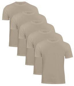 Cotton Prime® 5er Pack T-Shirt O-Neck - Tee M Beige
