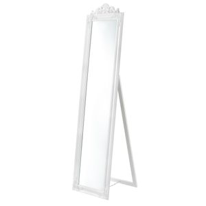Standspiegel 160x40 cm Ganzkörperspiegel rechteckig Ankleidespiegel kippbar Barock Weiß [en.casa]