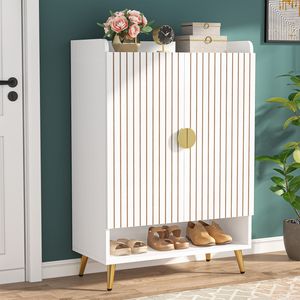 Tribesigns Schuhschrank mit Türen, 6-Tier Schuhschrank mit verstellbaren Regalen, hölzerne Schuhe Rack für Eingang, Flur, Schrank, Wohnzimmer Tribesigns Schuhschrank mit Türen, 6-Tier Schuhschrank mit verstellbaren Regalen, hölzerne Schuhe Rack für Eingang, Flur, Schrank, Wohnzimmer