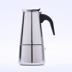 300ML Herdplatte Espresso Maker, Edelstahl Moka Pot mit Griff, Percolator Kaffeemaschine, 6Tassen Kaffeekanne für Männer Frauen