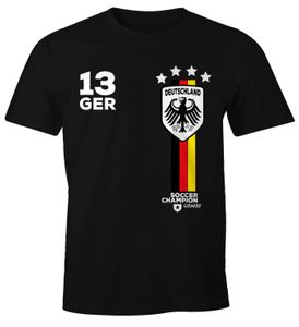 Herren T-Shirt Fanshirt Deutschland Trikot EM WM Fußball Germany MoonWorks®  3XL