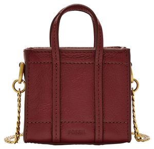 FOSSIL Umhängetasche Handtasche Carmen Micro Tote Bag Red Velvet weinrot