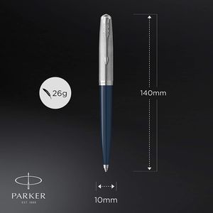 Parker 51 - Klip - Pióro kulkowe z mechanizmem chowanym - Czarny - 1 szt. - Średni