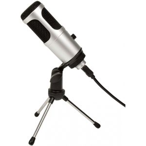 Citronic CU-POD2, USB mikrofón so stolným stojanom, strieborný