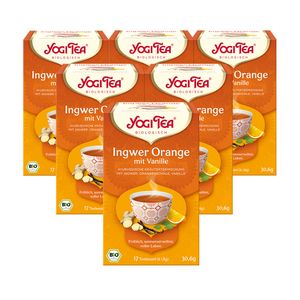 6 x BIO YOGI TEA Ingwer Orange | 6 x 30,6g