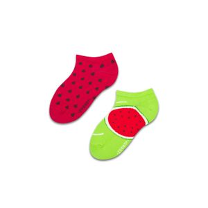 Kinder-Kurzsocken "Wassermelone", Größe 30-35, bunte Socken mit lustigem Muster
