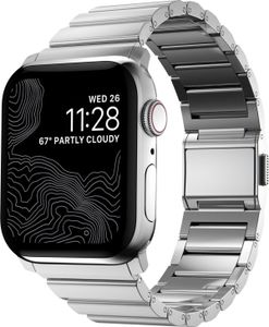 Nomad, Armband V2 für Apple Watch 1–9 und SE 42–44–45 mm, Silber