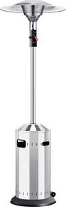 Enders Elegance Heizstrahler Gasheizstrahler Heizpilz Eco Green Brenner 6 KW mit Umkippsicherung, Piezozündung stufenlose Flammenregelung H 220 cm Edelstahl