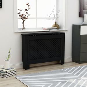 vidaXL Panele grzejnikowe czarne 112 x 19 x 81 cm MDF vidaXL Panele grzejnikowe czarne 112 x 19 x 81 cm MDF