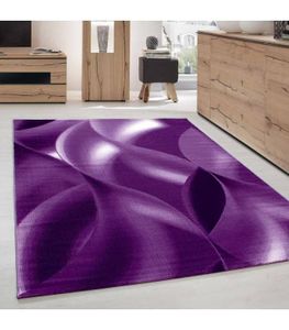 Kurzflor Wohnzimmerteppich Teppich Design Schatten Muster Lila Pink  Meliert, Grösse:160x230 cm