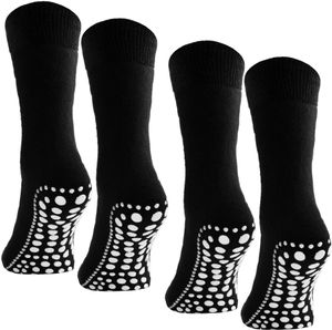 4 balenia ponožiek BRUBAKER ABS Home Stopper Uni - protišmyková podrážka - čierna - 43/46