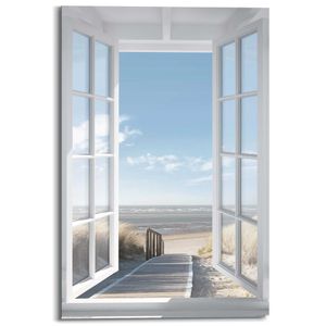 Wandbild Deco Panel Fenster zur Nordsee Strandbilder - Meer - Fensterblick