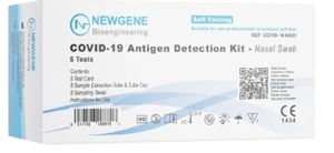 5 Stück Covid-19 Antigen-Nachweis-Kit - Nasenabstrich, Für den Einsatz im Selbsttest, BfArM AT1210/21, Schnelltest New Gene