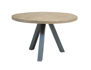 SIT Möbel Tisch aus Mango, Gestell in antiksilber|B120 x T120 x H76 cm|07107-70|Serie THIS  & THAT