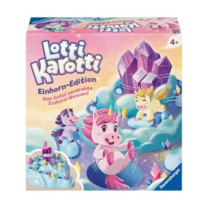 Ravensburger 22580 - Lotti Karotti Unicorn Edition, adaptacja znanej klasycznej gry z jednorożcami, zabawna 22580