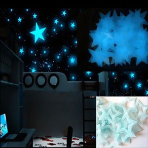 100 Stück Leuchtaufkleber Kinderzimmer Leuchtsterne Sternenhimmel selbstklebend, Farbe:Blau