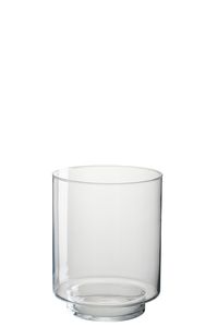 J-Line Windlicht Laura - Glas - Transparent - Small - Ø18 cm