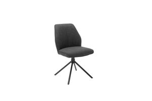 MCA furniture 2er Set Stuhl Pemba - Webstoff Anthrazit