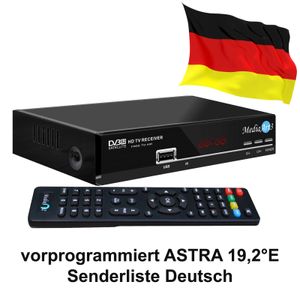 Sat Receiver MEDIAART-3 vorbereitete Deutsche Senderliste FULL HD Digital USB