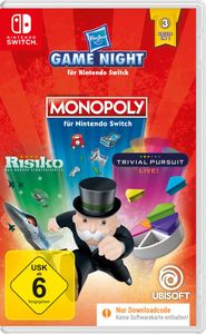 Hasbro Game Night (Code in the Box) - Nintendo Switch | Monopoly, Risiko, Trivial Pursuit | Spielesammlung für Familie & Freunde