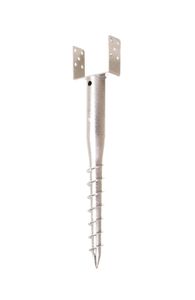 Aqbau® U pfostenträger 120 mm zum einschrauben, Einschraubbodenhülse, Einschraubhülse, Bodenhülsen zum eindrehen, Einschraub-bodenhülse, Bodenanker