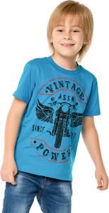 Jungen Vintage-T-Shirt - blau, Größe: 146