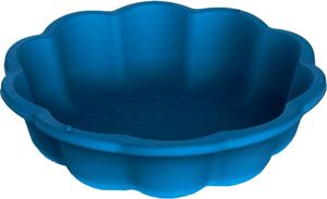 Blauer Kunststoff-Sandkasten Blume 76 cm