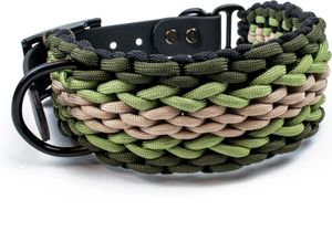 Hundehalsband Tierluxe Natur Handgemacht Paracord – Welt / XL Halsumfang 40-46 cm Hundehalsband Tierluxe Natur Handgemacht Paracord – Welt / XL Halsumfang 40-46 cm