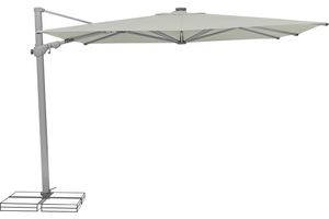 Suncomfort by Glatz  Sonnenschirm Ampelschirm Varioflex Solar LED, 300x300cm, Farbe hellgrau - Light grey