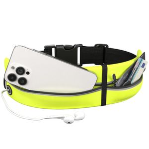EAZY CASE Laufgürtel wasserabweisende Hüfttasche passend für alle Smartphones als Jogging Tasche, Sportgürtel mit Reißverschluss, elastischer Gürtel für Fitness, Spazieren , Reisen, Gelb