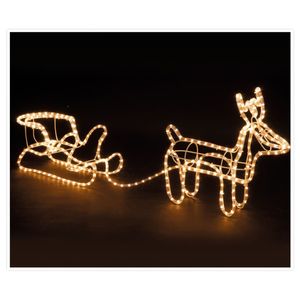 Ambiance Weihnachtsbeleuchtung Rentier mit Schlitten 9 m