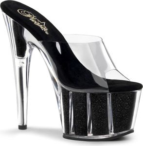 ADORE-701G Herren Slipper von Pleaser, Transparent Schwarz , EU 40, US 10