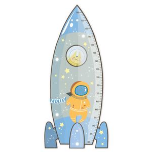 Kindermesslatte - Rakete blau, Größe:90cm x 40cm