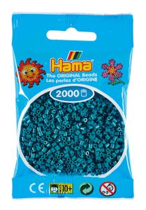Hama 501-83 - Beutel mit Mini Bügelperlen Petrol, 2000 Stück