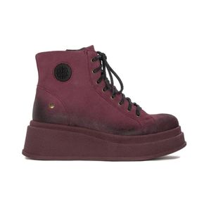 Zamsz-Boots Auf Massiver Plattform Maciejka 06309-23 Bordo 41